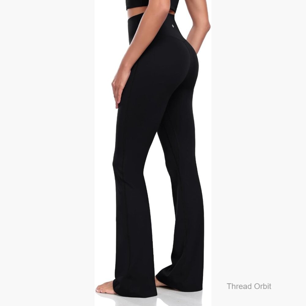 High Waisted Flare Leggings Tummy Control Yoga Pants 30.5" Inseam